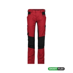 Pantalon de travail stretch 4 voies multipoches pour femme Rouge/noir – Dassy Helix Next Women