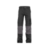 Pantalon de travail bicolore poches genoux femme 245 g/m² Noir/gris ciment – Dassy Boston Women