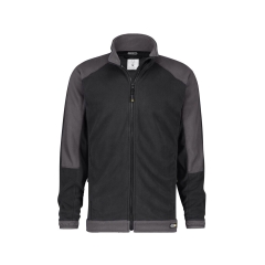 Veste polaire bicolore microfibre zippée Noir/gris anthracite – Dassy Kazan