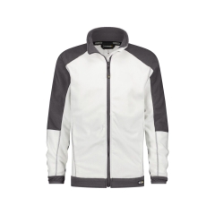 Veste polaire bicolore microfibre zippée Blanc/gris ciment – Dassy Kazan