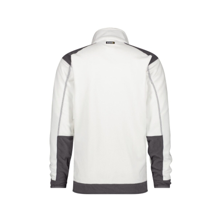 Veste polaire bicolore microfibre zippée Blanc/gris ciment – Dassy Kazan