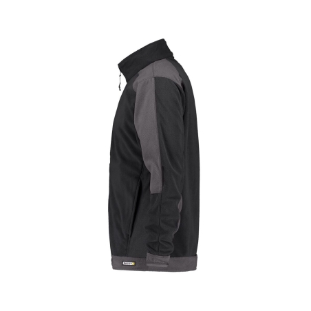 Veste polaire bicolore microfibre zippée Noir/gris anthracite – Dassy Kazan