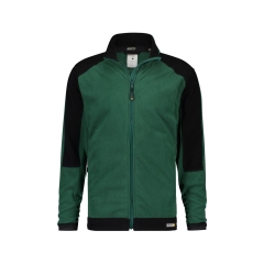 Veste polaire bicolore microfibre zippée Vert/noir – Dassy Kazan