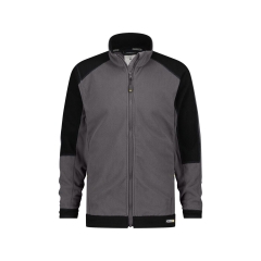Veste polaire bicolore microfibre zippée Gris ciment/noir – Dassy Kazan