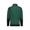 Veste polaire bicolore microfibre zippée Vert/noir – Dassy Kazan