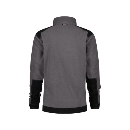 Veste polaire bicolore microfibre zippée Gris ciment/noir – Dassy Kazan