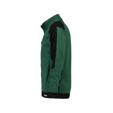 Veste polaire bicolore microfibre zippée Vert/noir – Dassy Kazan
