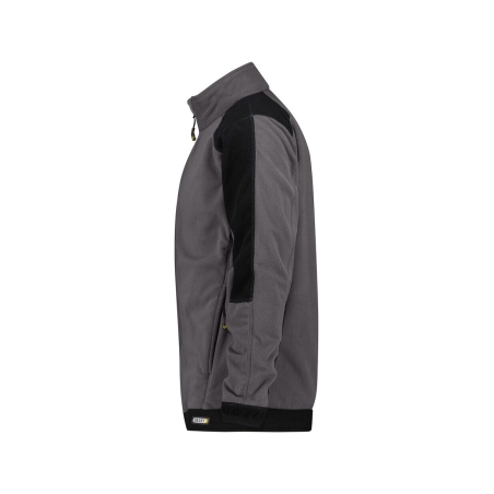 Veste polaire bicolore microfibre zippée Gris ciment/noir – Dassy Kazan