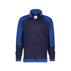 Veste polaire bicolore microfibre zippée Marine/bleu roi – Dassy Kazan