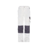 Pantalon de travail bicolore poches genoux femme 245 g/m² Blanc/gris ciment – Dassy Boston Women