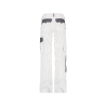 Pantalon de travail bicolore poches genoux femme 245 g/m² Blanc/gris ciment – Dassy Boston Women