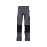 Pantalon de travail bicolore poches genoux femme 245 g/m² Gris ciment/noir – Dassy Boston Women
