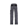 Pantalon de travail bicolore poches genoux femme 245 g/m² Gris ciment/noir – Dassy Boston Women