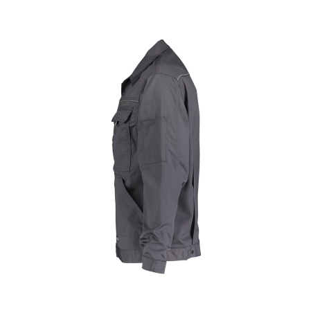 Veste de travail polyester-coton multipoches bandes réfléchissantes Gris ciment – Dassy Nouville