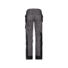 Pantalon de travail femme multi-poches bicolore avec poches genoux Gris ciment/noir – Dassy Seattle Women
