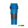 Pantalon de travail multipoches 4-way stretch genouillères Bleu/gris coupe courte – Dassy Flux Next