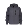 Veste softshell triple couche stretch à capuche amovible Gris ciment – Dassy Tavira