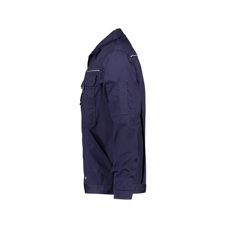 Veste de travail polyester-coton multipoches bandes réfléchissantes Marine – Dassy Nouville