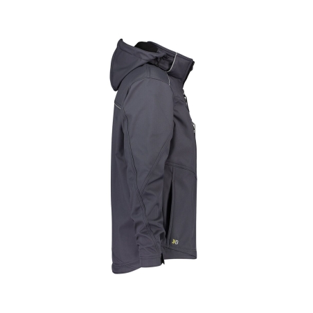 Veste softshell triple couche stretch à capuche amovible Gris ciment – Dassy Tavira