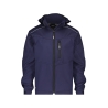 Veste softshell triple couche stretch à capuche amovible Marine – Dassy Tavira