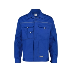 Veste de travail polyester-coton multipoches bandes réfléchissantes Bleu roi – Dassy Nouville