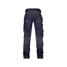 Pantalon de travail multipoches 4-way stretch genouillères Marine/gris coupe longue – Dassy Flux Next