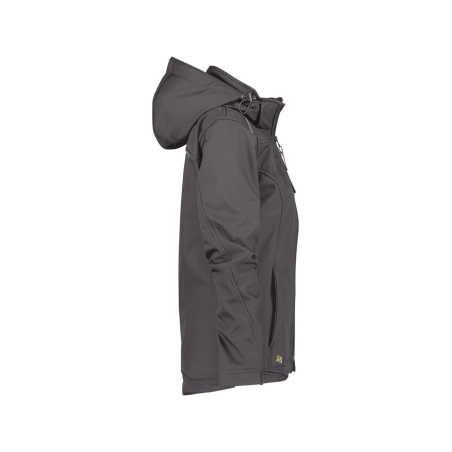 Veste softshell femme triple couche stretch avec capuche amovible Gris ciment – Dassy Tavira Women