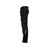 Pantalon de travail multipoches 4-way stretch genouillères Noir coupe courte – Dassy Flux Next