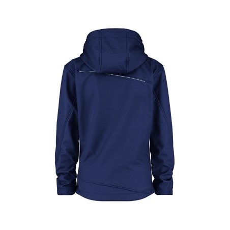 Veste softshell femme triple couche stretch avec capuche amovible Marine – Dassy Tavira Women