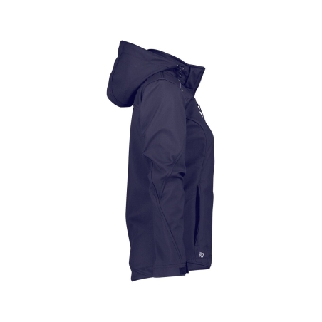 Veste softshell femme triple couche stretch avec capuche amovible Marine – Dassy Tavira Women