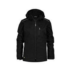 Veste softshell femme triple couche stretch avec capuche amovible Noir – Dassy Tavira Women