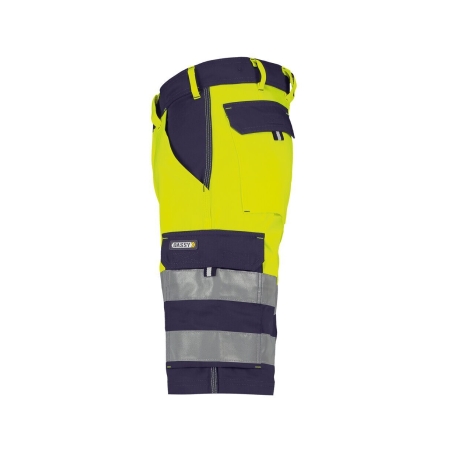 Bermuda de travail haute visibilité bandes réfléchissantes Marine/jaune fluo – Dassy Venna