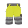 Bermuda de travail haute visibilité bandes réfléchissantes Gris ciment/jaune fluo – Dassy Venna