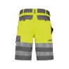 Bermuda de travail haute visibilité bandes réfléchissantes Gris ciment/jaune fluo – Dassy Venna
