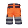 Bermuda de travail haute visibilité bandes réfléchissantes Marine/orange fluo – Dassy Venna