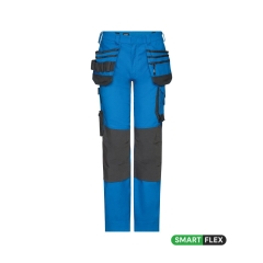 Pantalon de travail multipoches 4-way stretch genouillères Bleu/gris – Dassy Flux Next