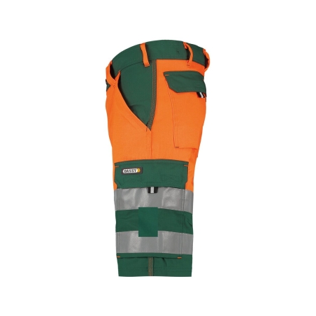 Bermuda de travail haute visibilité bandes réfléchissantes Vert/orange fluo – Dassy Venna