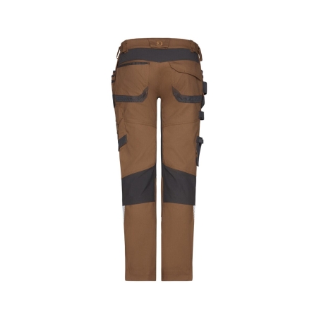 Pantalon de travail multipoches 4-way stretch genouillères Camel/gris – Dassy Flux Next