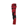 Pantalon de travail multipoches 4-way stretch genouillères Rouge/noir – Dassy Flux Next