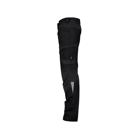 Pantalon de travail stretch 4 voies multipoches adjusted fit Noir coupe longue – Dassy Helix Next