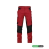 Pantalon de travail stretch 4 voies multipoches adjusted fit Rouge/noir coupe courte – Dassy Helix Next