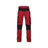 Pantalon de travail stretch 4 voies multipoches adjusted fit Rouge/noir coupe courte – Dassy Helix Next