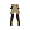 Pantalon de travail multi-poches bicolore en Cordura Beige/noir coupe courte – Dassy Seattle