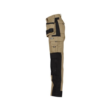 Pantalon de travail multi-poches bicolore en Cordura Beige/noir coupe courte – Dassy Seattle