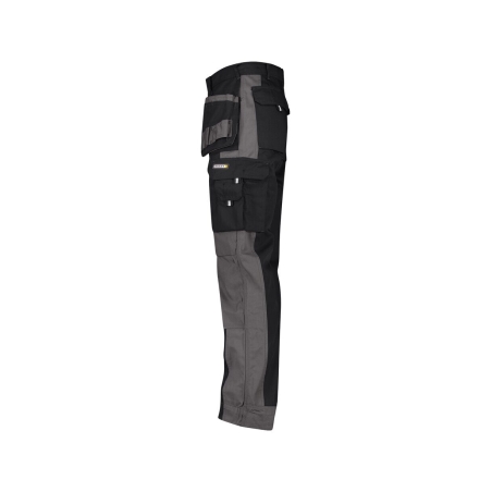 Pantalon de travail multi-poches bicolore en Cordura Noir/gris ciment coupe longue – Dassy Seattle