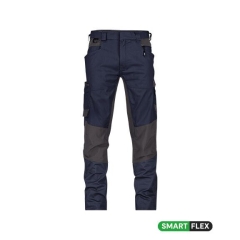 Pantalon de travail stretch 4 voies multipoches adjusted fit Marine/gris – Dassy Helix Next