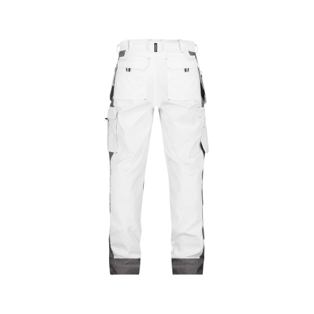 Pantalon de travail multi-poches bicolore en Cordura Blanc/gris ciment coupe longue – Dassy Seattle