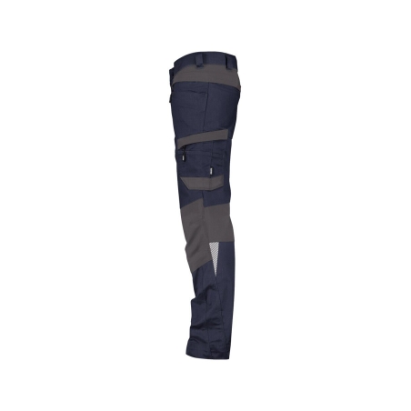 Pantalon de travail stretch 4 voies multipoches adjusted fit Marine/gris – Dassy Helix Next