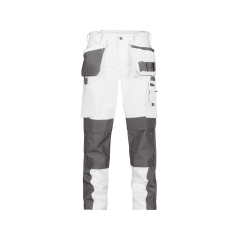 Pantalon de travail multi-poches bicolore en Cordura Blanc/gris ciment coupe courte – Dassy Seattle