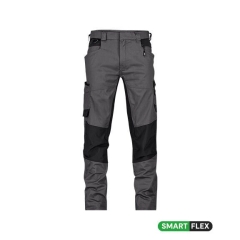 Pantalon de travail stretch 4 voies multipoches adjusted fit Gris/noir – Dassy Helix Next